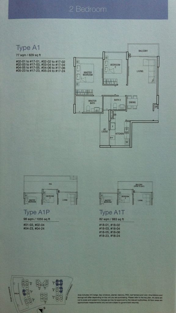 Esparina Floor Plan 2 Bedroom Type A1