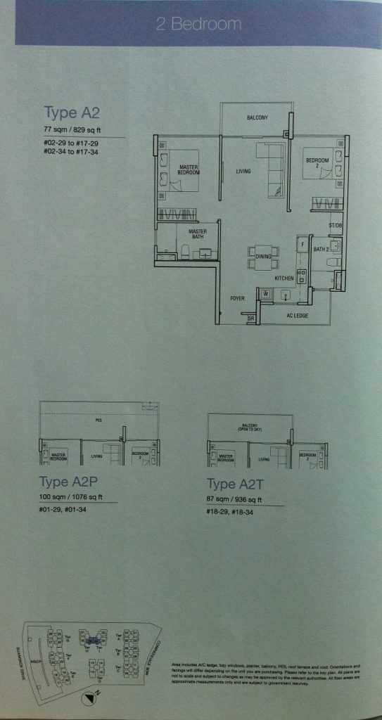 Esparina Floor Plan 2 Bedroom Type A2