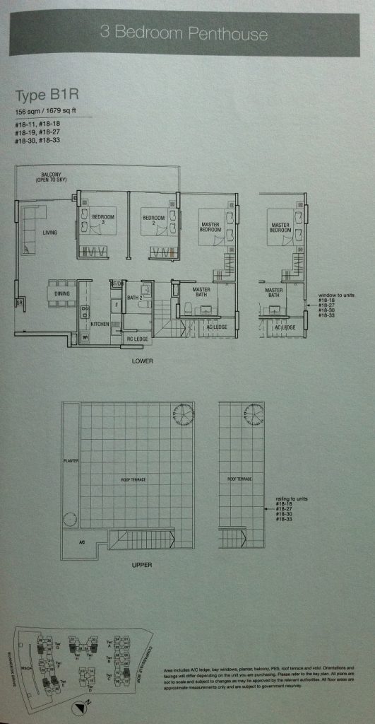 Esparina Floor Plan 3 Bedroom Penthouse Type B1R