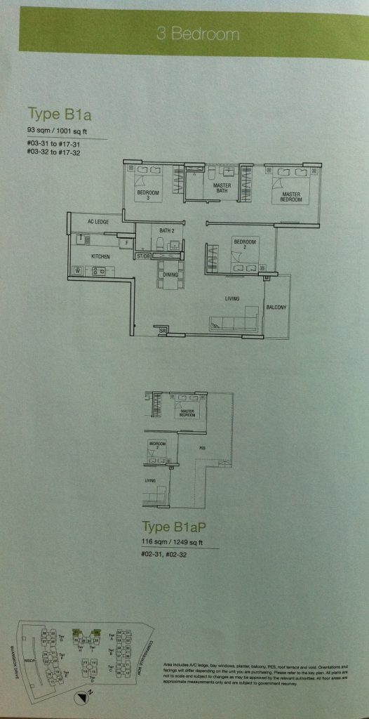 Esparina Floor Plan 3 Bedroom Type B1a